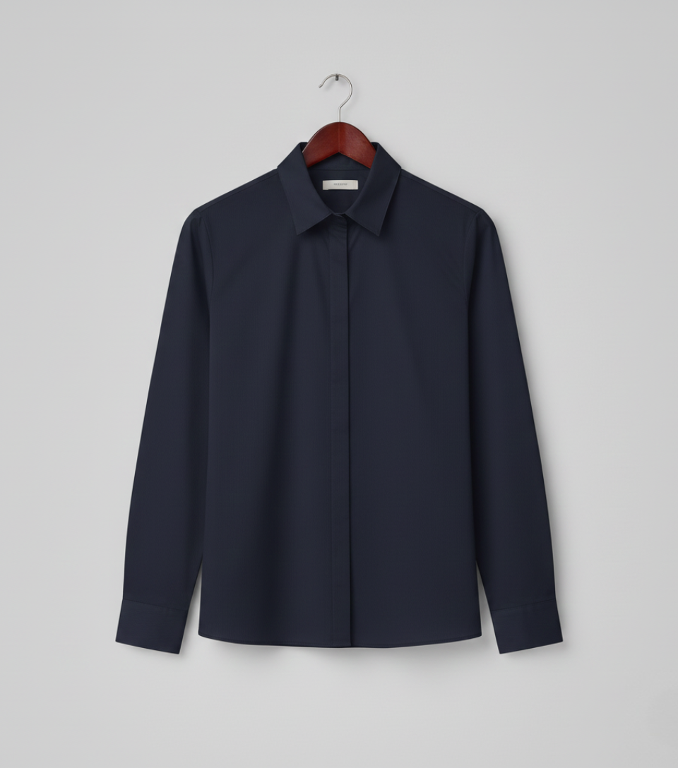 Camisa Social Tricoline Feminina Plus Size | Caimento Executivo, Elegância e Conforto