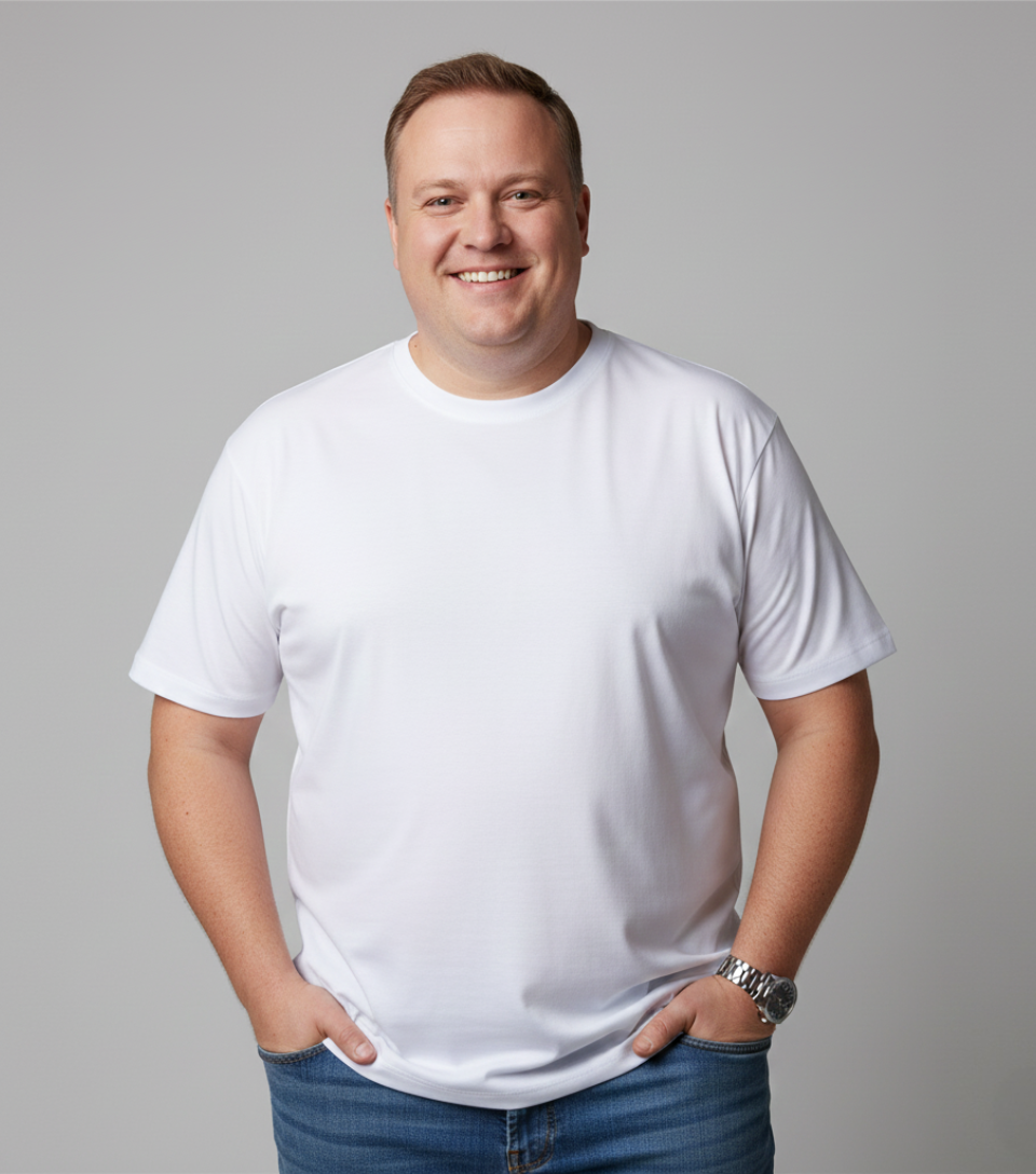 Camiseta Promocional Poliéster Plus Size | Alta Visibilidade, Conforto e Inclusão