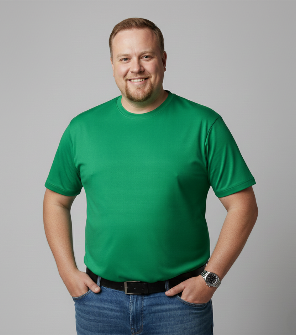 Camiseta Promocional Poliéster Plus Size | Alta Visibilidade, Conforto e Inclusão