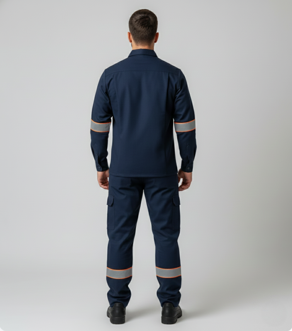 Uniforme de Brim Premium Bordado | Máxima Durabilidade e Resistência Industrial B2B