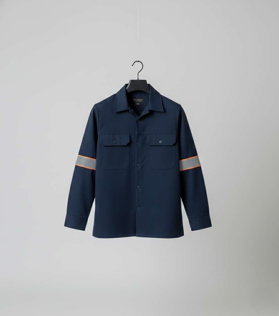 Uniforme de Brim Premium Bordado | Máxima Durabilidade e Resistência Industrial B2B