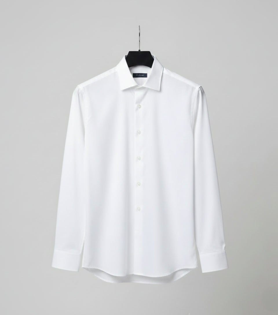 Camisa Social Tricoline Masculina | Elastano, Caimento Executivo e Bolso Estratégico