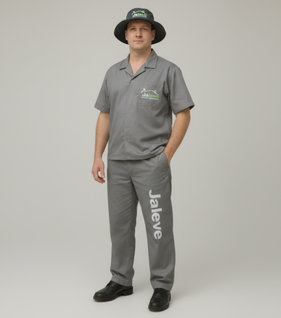 Kit Premium Operacional de Brim 3 Peças | NR10/NR31: Proteção e Produtividade B2B